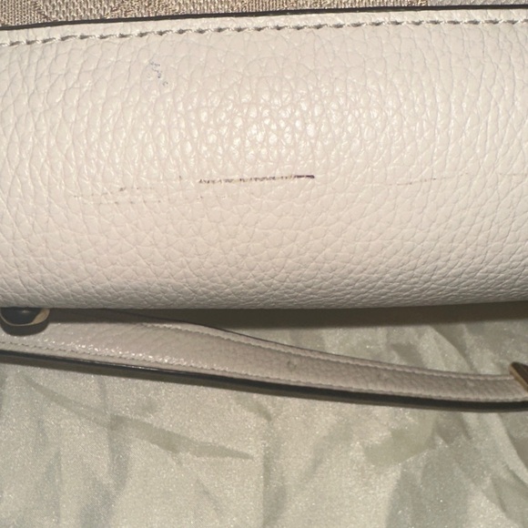 Coach Beige Canvas w/Cream Trim Signature Stripe Dempsey Carryall Tote - Picture 12 of 13